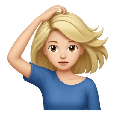 Girl tossing her hair over shoulder sticker
