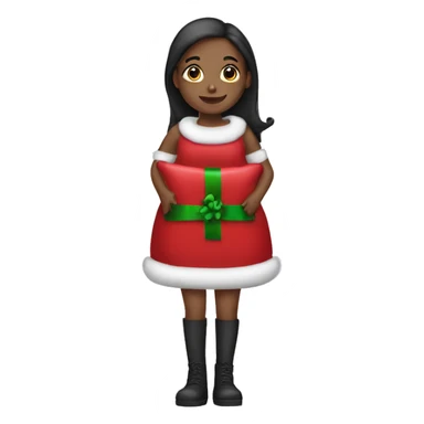A girl with a stocking sticker