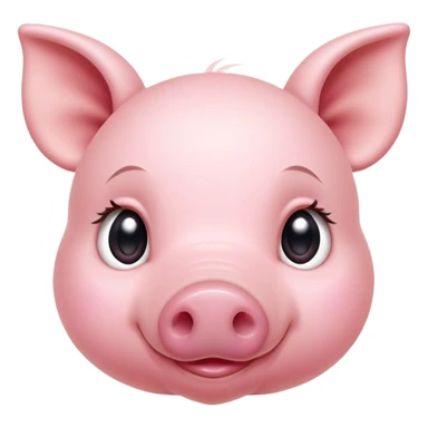 Cinematic Cute Piglet Portrait Emoji, Head tilted playfully and inquisitively, featuring a delicate rosy-pink hide with an adorably tiny snout and subtle sheen, round, sparkling beady eyes filled with boundless curiosity, Simplified yet irresistibly adorable features, highly detailed, glowing with a warm, friendly glow, high shine, affectionate and spirited, stylized with a touch of whimsical charm, bright and endearing, soft glowing outline, capturing the essence of a mischievous yet loving piglet, so playful it feels like it could nibble out of the screen and into your arms! sticker