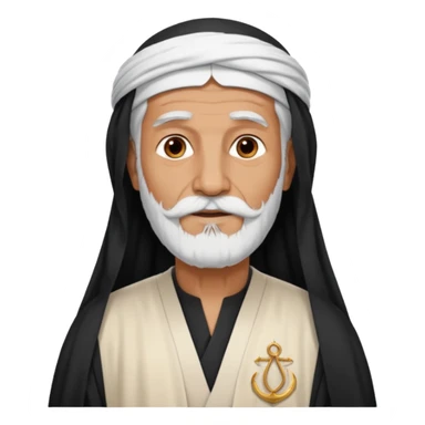 old emirates guys wearin gUAE cloths with white beared .. he works in the sea sticker