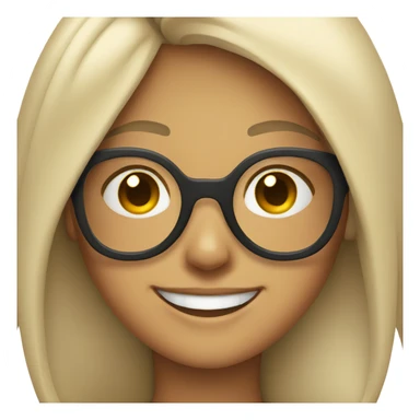 Cool girl smiling with glasses  sticker