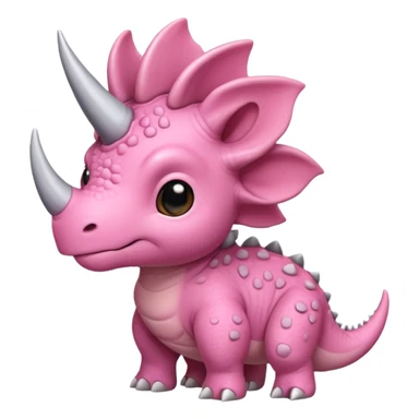Triceratops cute pink kawei  sticker
