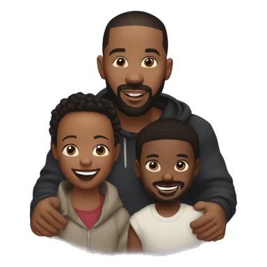 Kendrick Lamar and drake with children sticker