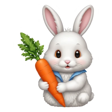 bunny with carrot sticker