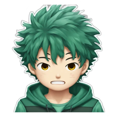 Izuku midoriya crying sticker