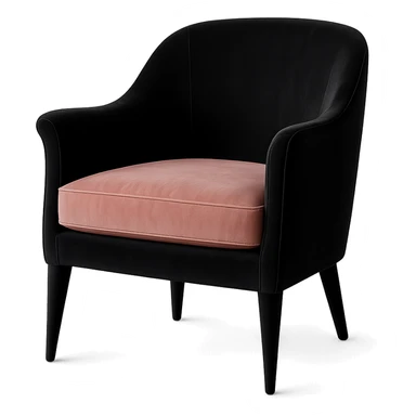 black and pink velvet armchair sticker