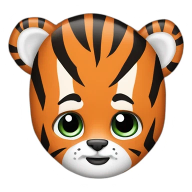 tiger dressed as joe burrow in bengals jersey sticker