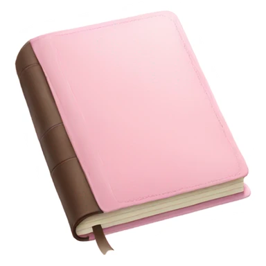 diary book with colour soft pink sticker