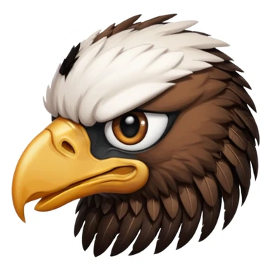 Eagle head emoji,use black theme sticker