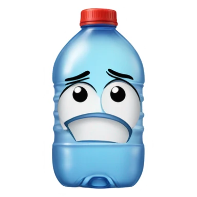 angry bottle of water sticker