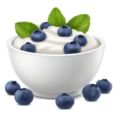 Yogurt bowl with blueberries  sticker