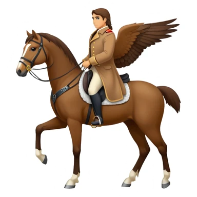 horse with a falcon sticker