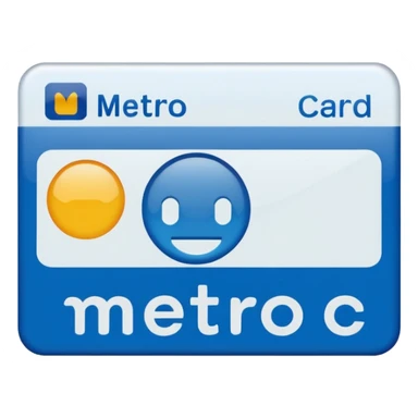 generate an ios genmoji of  a metro card sticker