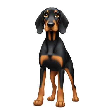Black And Tan Coonhound Dog Breed Full Body sticker