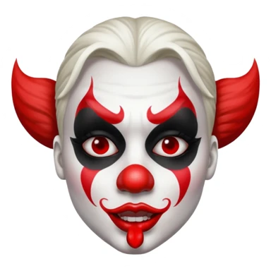 insane clown face sticker