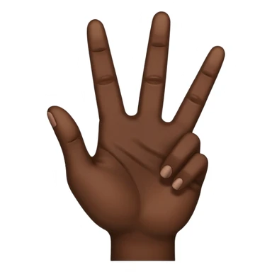 Yvl handsign emoji black hand  sticker