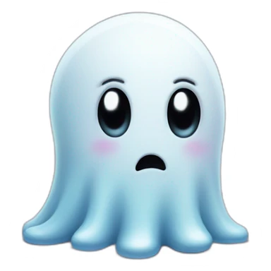 cute sad ghost banned sticker