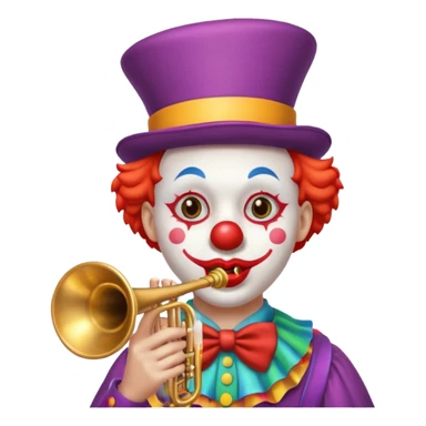  Clown with trumpet sticker