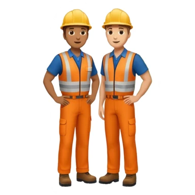 Landscaping company employee talking to his client, full body sticker