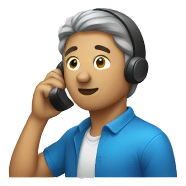 person on the phone  sticker