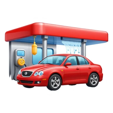 red car wash shop sticker