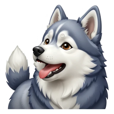 Husky howling in celebration sticker