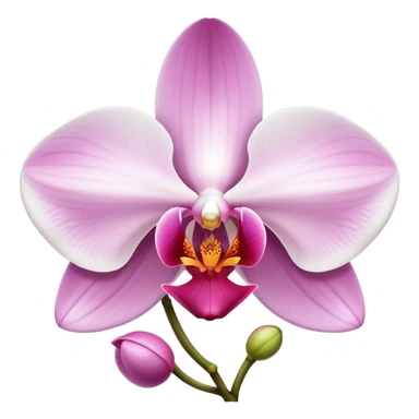 Beautiful phalaenopsis moth orchid flower with delicate petals and distinctive shape sticker