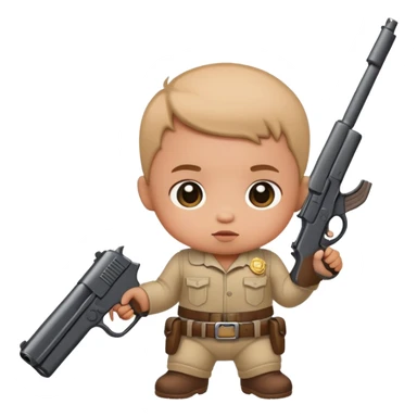 Baby with guns sticker
