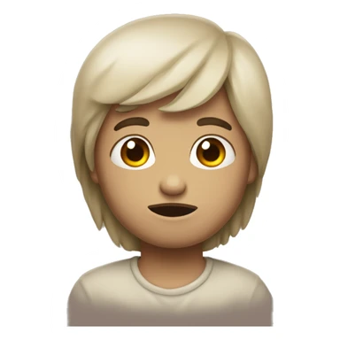 Triste emoji larme et mouchoir sticker