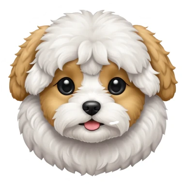 Maltipoo dog longer ears and black eyes sticker