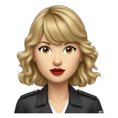 taylor swift as an investigator hyperrealistic sticker