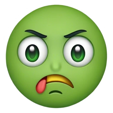 Grossed out emoji sticker
