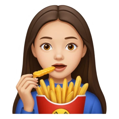 olivia rodrigo munching fries sticker