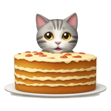 gatto che mangia una torta sticker