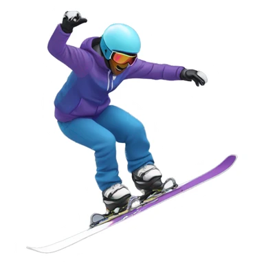 freestyle skier doing a trick on rail sticker