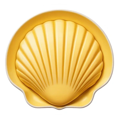 butter in the shape of a shell on a white vintage plate sticker