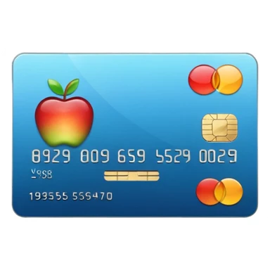 Shiny Apple credit card sticker