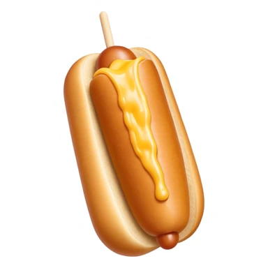 Korean corn dog with cheese stretching out sticker