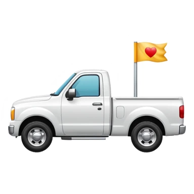 WHITE PICKUPTRUCK SIDE VIEW sticker