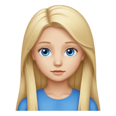 Girl blond long hars  sticker
