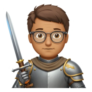 Knights with Glasses: Knight polishing sword while squinting


















 sticker
