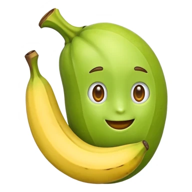 crear un emoji de platano verde para copiar y pegar en fb sticker