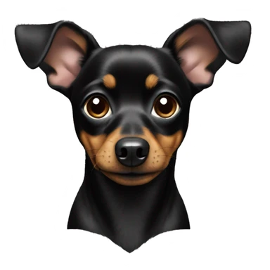 Fully Black chiweenie dog sticker