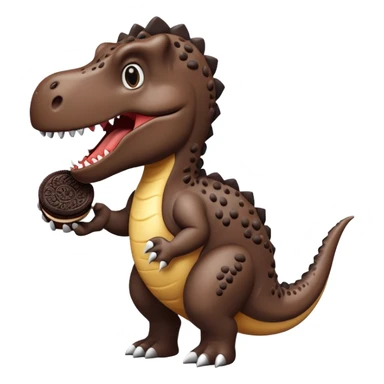 Dinosaur eating a Oreo sticker