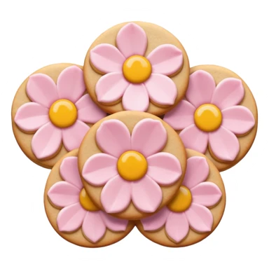 Cherry blossom shaped cookies sticker