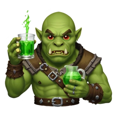 create a dnd style orc.png for units that drank an invisibility potion using 48x48 pixels size sticker
