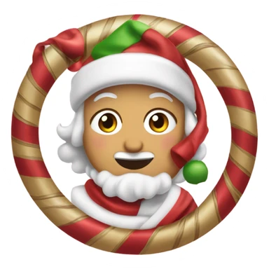 Quiero un emoji rosadito y tierno de navidad sticker
