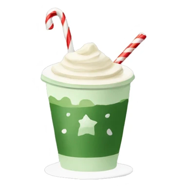 Starbucks Matcha latte in a cup with Christmas design  sticker