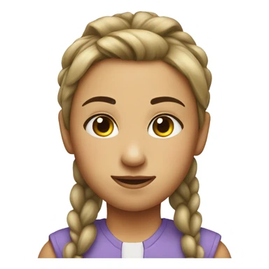 Girl giving side eye with ponytail  sticker