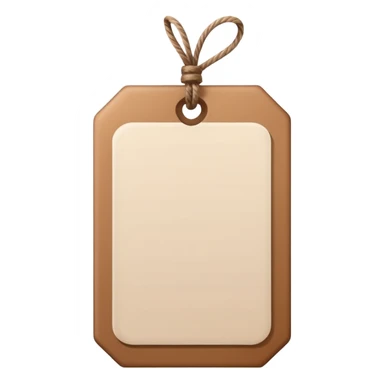 brown white Price tag sticker